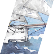 Weitere Illustration zu einem Segelschiff